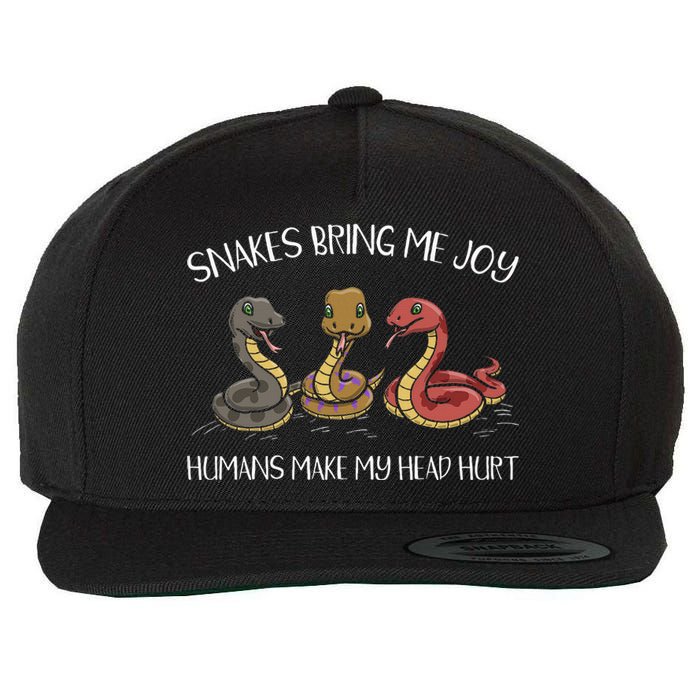 Snake Owner Snake Collector Snake Whisperer Serpent Wool Snapback Cap