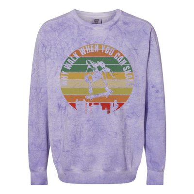 Skateboarder Outfit Skateboard Clothes Skater Skate Stuff Colorblast Crewneck Sweatshirt