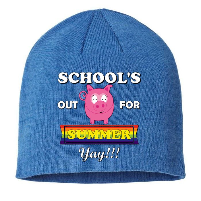 School's Out Summer Cute Gift Last Day School Cute Pig Piggie Piggy Gift Sustainable Beanie