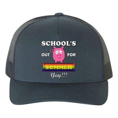 School's Out Summer Cute Gift Last Day School Cute Pig Piggie Piggy Gift Yupoong Adult 5-Panel Trucker Hat