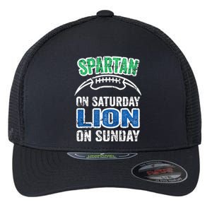 Spartan On Saturday Lion On Sunday Detroit Won Flexfit Unipanel Trucker Cap