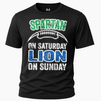 Spartan On Saturday Lion On Sunday Detroit Won Cooling Performance Crew T-Shirt