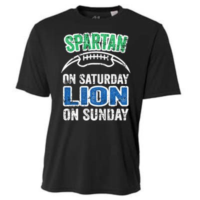 Spartan On Saturday Lion On Sunday Detroit Won Cooling Performance Crew T-Shirt