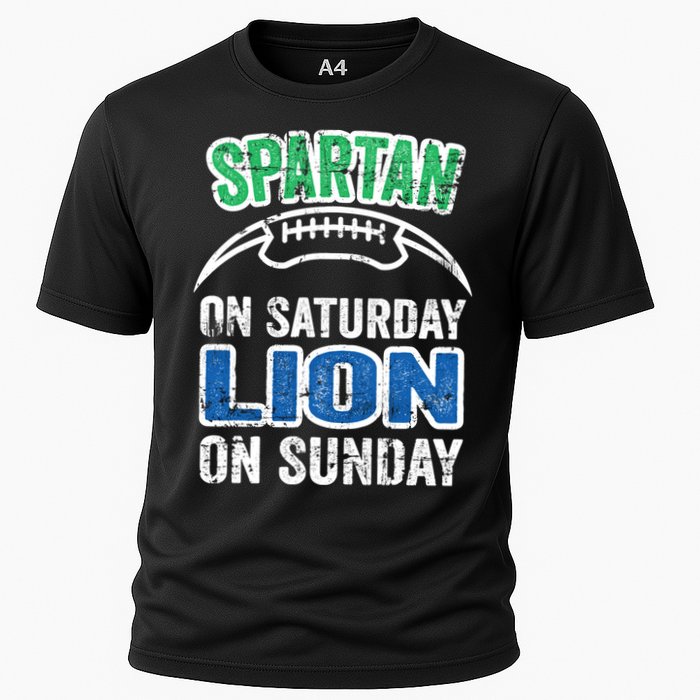 Spartan On Saturday Lion On Sunday Detroit Won Cooling Performance Crew T-Shirt