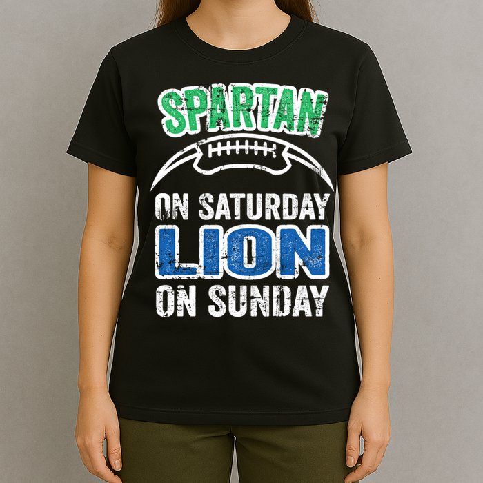 Spartan On Saturday Lion On Sunday Detroit Won T-Shirt