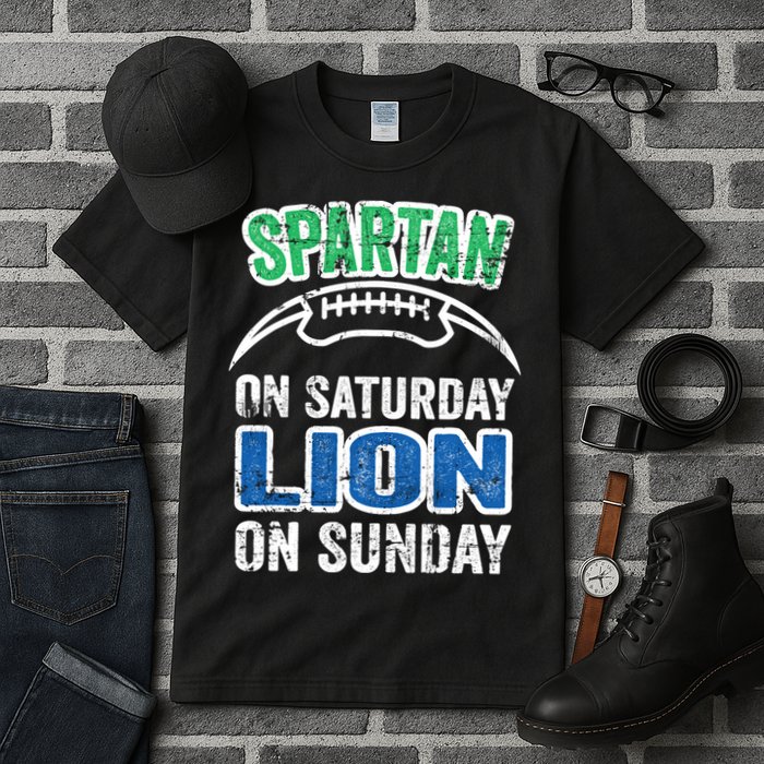 Spartan On Saturday Lion On Sunday Detroit Won Tall T-Shirt