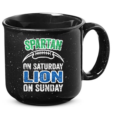 Spartan On Saturday Lion On Sunday Detroit Won 15oz Campfire Ceramic Mug