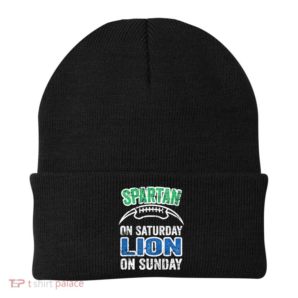Spartan On Saturday Lion On Sunday Detroit Won Beanie