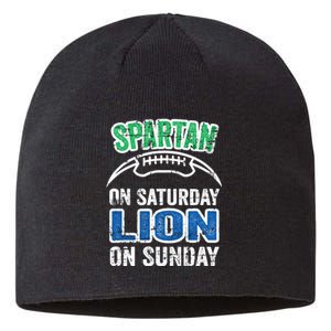 Spartan On Saturday Lion On Sunday Detroit Won Sustainable Beanie