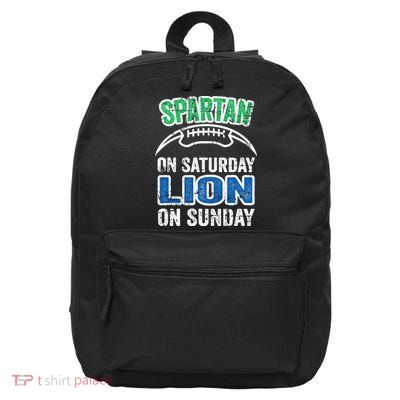 Spartan On Saturday Lion On Sunday Detroit Won 16 in Basic Backpack