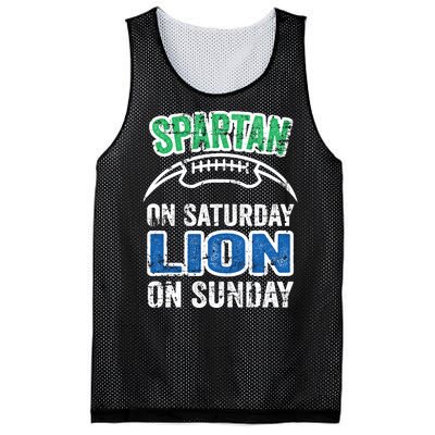 Spartan On Saturday Lion On Sunday Detroit Won Mesh Reversible Basketball Jersey Tank