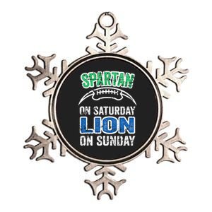 Spartan On Saturday Lion On Sunday Detroit Won Metallic Star Ornament