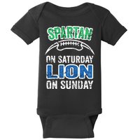 Spartan On Saturday Lion On Sunday Detroit Won Baby Bodysuit