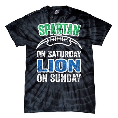 Spartan On Saturday Lion On Sunday Detroit Won Tie-Dye T-Shirt