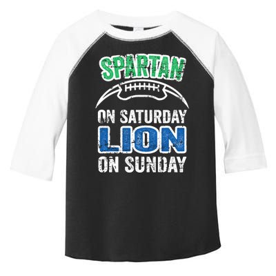 Spartan On Saturday Lion On Sunday Detroit Won Toddler Fine Jersey T-Shirt