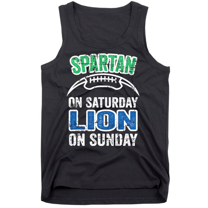 Spartan On Saturday Lion On Sunday Detroit Won Tank Top