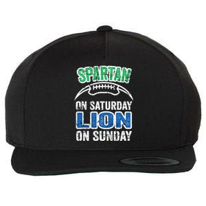 Spartan On Saturday Lion On Sunday Detroit Won Wool Snapback Cap