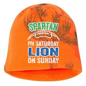 Spartan On Saturday Lion On Sunday Detroit Won Kati - Camo Knit Beanie