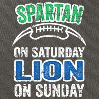 Spartan On Saturday Lion On Sunday Detroit Won Cotton Canvas Backpack