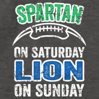 Spartan On Saturday Lion On Sunday Detroit Won Vector Backpack