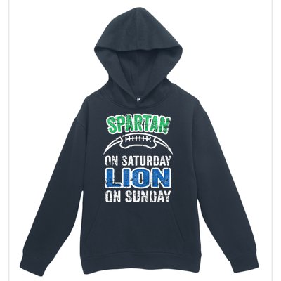 Spartan On Saturday Lion On Sunday Detroit Won Urban Pullover Hoodie