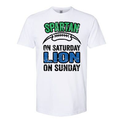 Spartan On Saturday Lion On Sunday Detroit Won Softstyle CVC T-Shirt