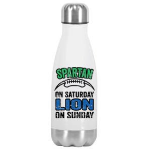 Spartan On Saturday Lion On Sunday Detroit Won Stainless Steel Insulated Water Bottle