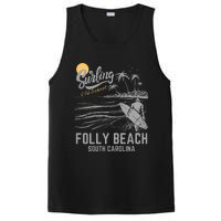 Surfing Old School Folly Beach South Carolina PosiCharge Competitor Tank