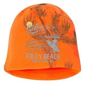 Surfing Old School Folly Beach South Carolina Kati - Camo Knit Beanie