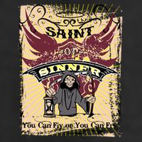 Saint Or Sinner You Can Fly Or You Can Fry! Golf Towel