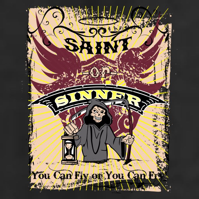 Saint Or Sinner You Can Fly Or You Can Fry! Golf Towel