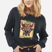 Saint Or Sinner You Can Fly Or You Can Fry! Cropped Pullover Crew