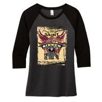 Saint Or Sinner You Can Fly Or You Can Fry! Women's Tri-Blend 3/4-Sleeve Raglan Shirt