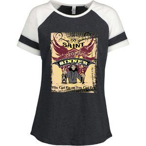 Saint Or Sinner You Can Fly Or You Can Fry! Enza Ladies Jersey Colorblock Tee