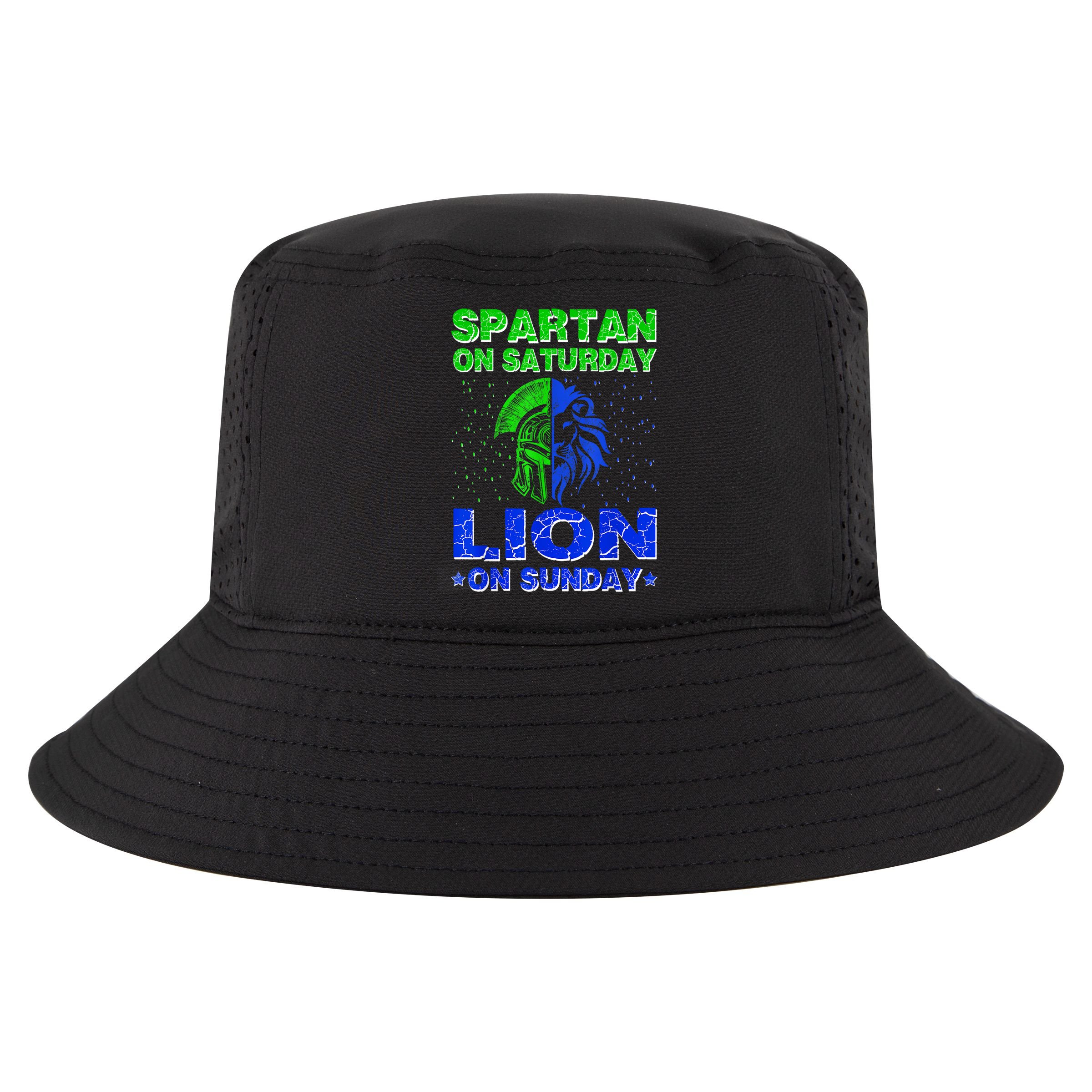 Spartan On Saturday Lion On Sunday Funny Detroit Mother Day Cool Comfort Performance Bucket Hat