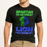 Spartan On Saturday Lion On Sunday Funny Detroit Mother Day Cooling Performance Crew T-Shirt