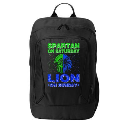 Spartan On Saturday Lion On Sunday Funny Detroit Mother Day City Backpack