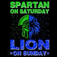 Spartan On Saturday Lion On Sunday Funny Detroit Mother Day 7-Panel Snapback Hat