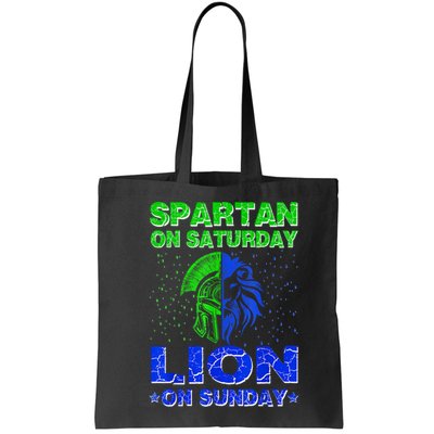 Spartan On Saturday Lion On Sunday Funny Detroit Mother Day Bag