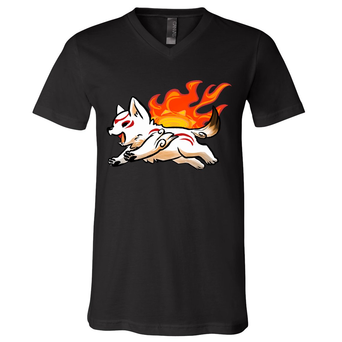 Summer Okami V-Neck T-Shirt