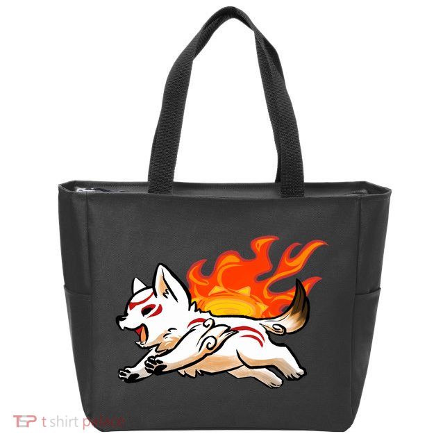 Summer Okami Zip Tote Bag