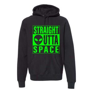 Straight Outta Space Funny Ufo Alien Costume Premium Hoodie