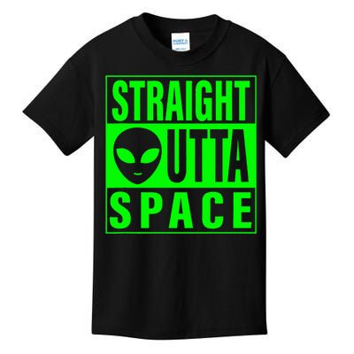 Straight Outta Space Funny Ufo Alien Costume Kids T-Shirt