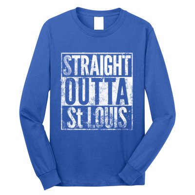 Straight Outta St Louis Missouri Distressed Effect Great Gift Long Sleeve Shirt