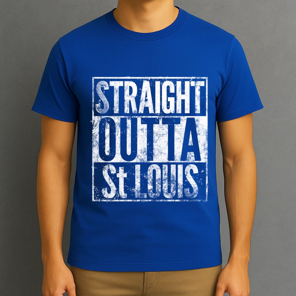 Straight Outta St Louis Missouri Distressed Effect Great Gift T-Shirt