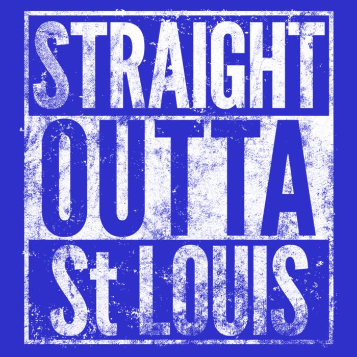 Straight Outta St Louis Missouri Distressed Effect Great Gift T-Shirt
