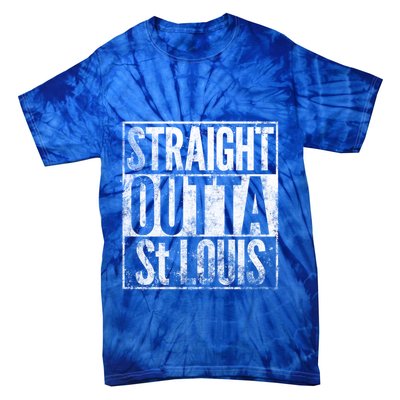 Straight Outta St Louis Missouri Distressed Effect Great Gift Tie-Dye T-Shirt