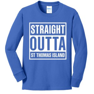 Straight Outta St Thomas Usvi Holiday Matching Meaningful Gift Kids Long Sleeve Shirt