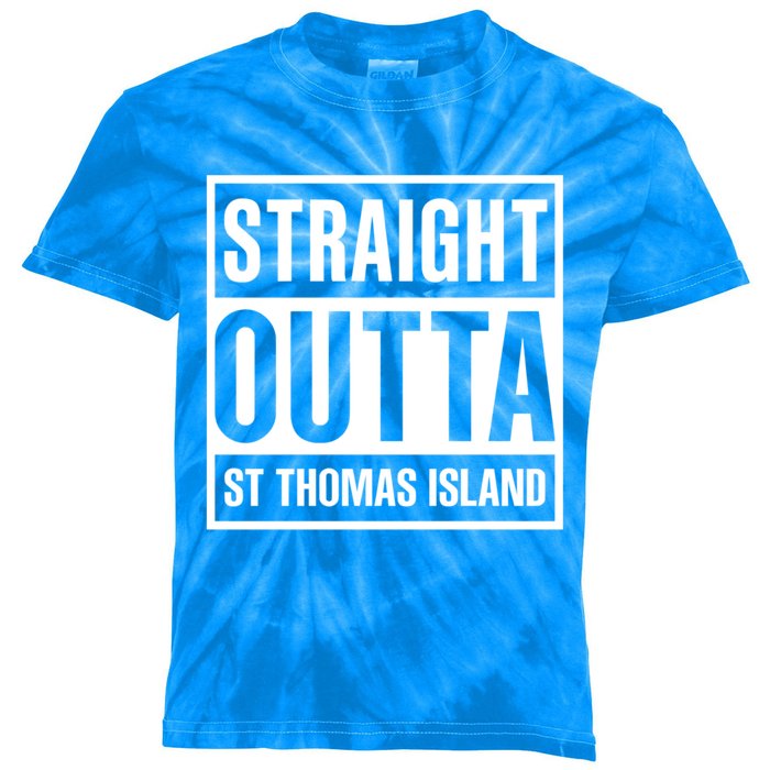 Straight Outta St Thomas Usvi Holiday Matching Meaningful Gift Kids Tie-Dye T-Shirt