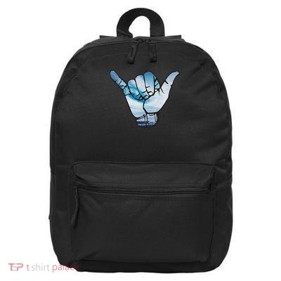 Shaka Ocean Surfing Wave Surfer Hawaii Hang 16 in Basic Backpack